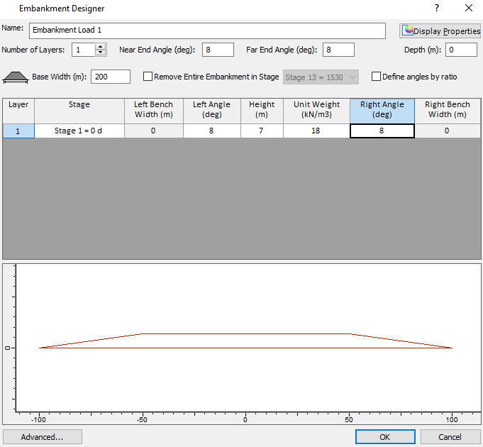 Embankment Designer Dialog